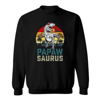 Papawsaurusrex Dinosaur Papaw Saurus Fathers Day Sweatshirt - Seseable