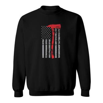 Patriot Axe Flag Thin Red Line Sweatshirt - Monsterry