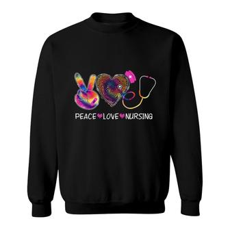 Peace Love Nursing Happy Nurse Week Day On May Sweatshirt - Seseable