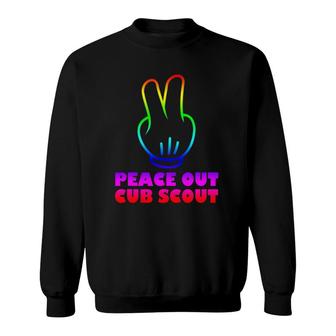Peace Out Cub Scout Camping Sweatshirt | Mazezy