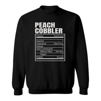 Peach Cobbler Nutrition Facts Thanksgiving Dinner Christmas Sweatshirt - Seseable