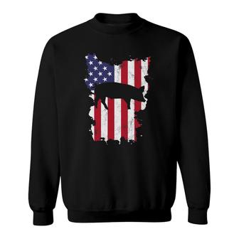 Pig Farm 4Th Of July Usa Flag Us America Vintage Sweatshirt - Seseable