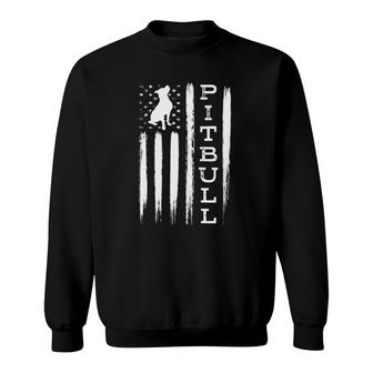 Pitbull American Flag - Pit Bull Mens Womens Sweatshirt | Mazezy CA