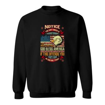 Politically Incorrect God Bless America Conservative Sweatshirt - Monsterry