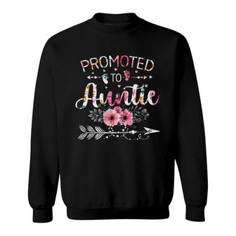 Promoted To Auntie 2022 Funny New Grandma Mothers Day Sweatshirt - Seseable