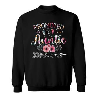 Promoted To Auntie 2022 Funny New Grandma Mothers Day Sweatshirt | Seseable UK