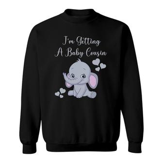 Promoted To Big Cousin Cute Elephant Pregnancy Announcement Sweatshirt | Mazezy