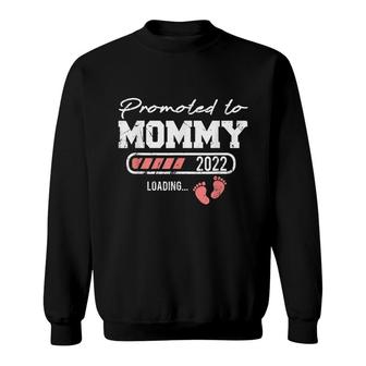Promoted To Mommy 2022 Loading Soon To Be Mom Sweatshirt - Seseable