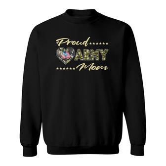 Proud Army Mom Us Flag Dog Tags Military Mother Family Gift Sweatshirt - Seseable