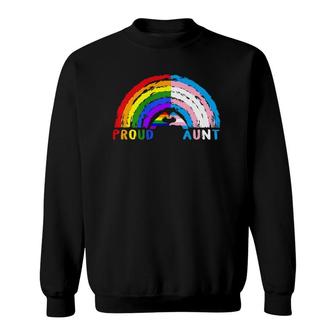 Proud Aunt Lgbt And Transgender Lgbtq Gay Pride Month Sweatshirt - Seseable