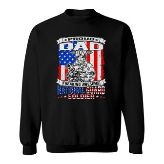 Proud Dad Of A National Guard Soldier Military Father Gift Sweatshirt - Seseable