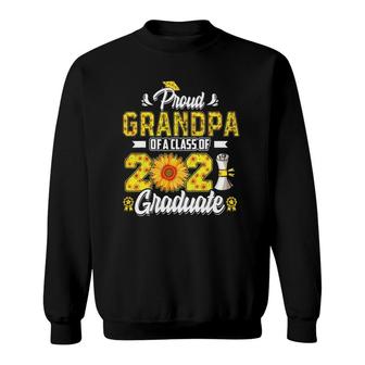 Proud Grandpa Of A Class Of 2021 Graduate Senior Sunflower Sweatshirt - Seseable