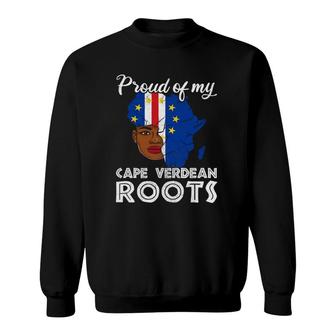 Proud Of My Cape Verdean Roots Girl Apparel Cabo Verde Flag Sweatshirt | Mazezy