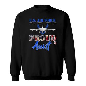 Proud Us Air Force Aunt Pride Military Family Tee - Usaf Sweatshirt - Thegiftio UK