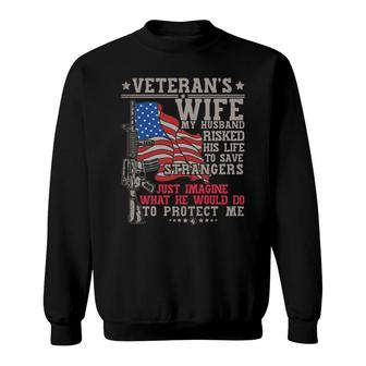 Proud Veteran Wife Veteran Of The Army Boots Us Soldier Sweatshirt - Seseable