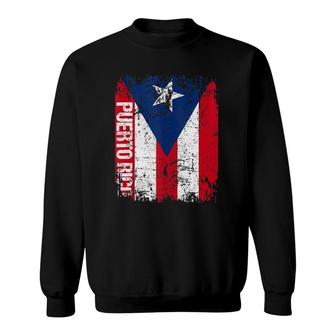 Puerto Rico Vintage Flag Purple Puerto Rico Sweatshirt - Thegiftio UK