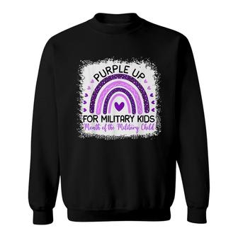 Purple Up For Military Kids Cool Month Of The Military Child Sweatshirt - Seseable
