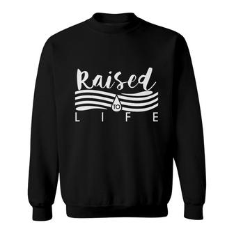 Raised To Life Gift For Christian Water Baptism Sweatshirt - Monsterry CA
