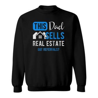 Real Estate Agent Men Dad Funny Realtor Gift Raglan Baseball Sweatshirt - Seseable