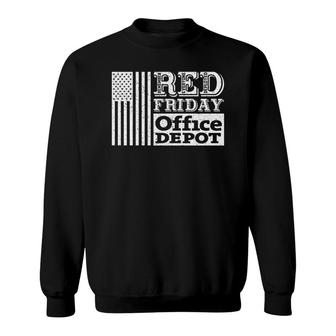 Red Friday Office Depot Veteran 2022 White Design Sweatshirt - Seseable