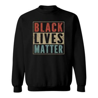 Retro 80S Blm Black Lives Matter Zipper Vintage Blm Sweatshirt - Seseable