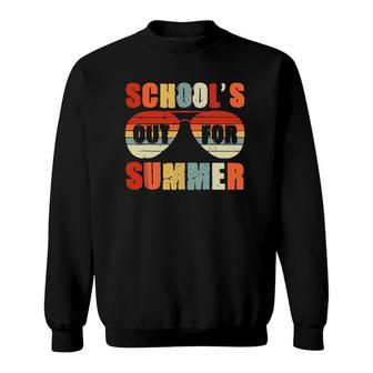 Retro Last Day Of Schools Out For Summer Teacher Vintage Sweatshirt | Seseable UK