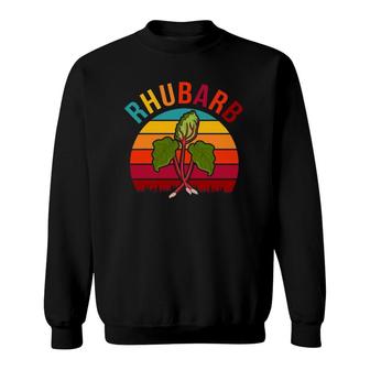 Retro National Strawberry Rhubarb Pie Day Vaporwave Rhubarb Sweatshirt | Mazezy