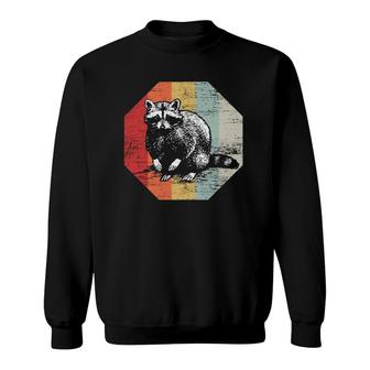 Retro Racoon Trash Panda Raccoon Sweatshirt | Mazezy
