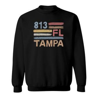 Retro Tampa Area Code 813 Residents State Florida Sweatshirt | Mazezy