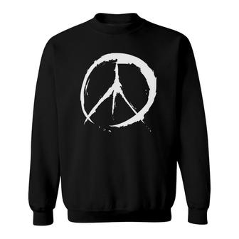 Retro Vintage Design Peace Sign Sweatshirt - Seseable