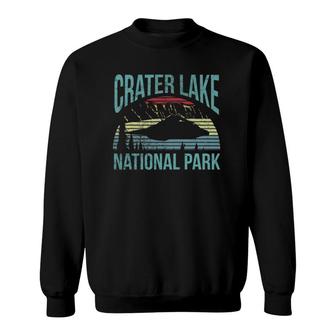 Retro Vintage National Park Crater Lake National Park Sweatshirt - Seseable