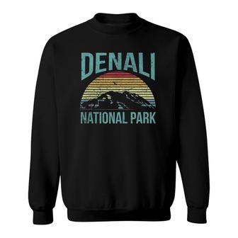 Retro Vintage National Park - Denali National Park Sweatshirt - Seseable