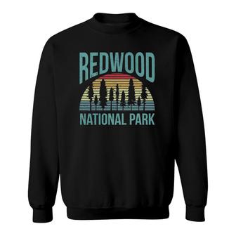 Retro Vintage National Park - Redwood National Park Sweatshirt - Seseable