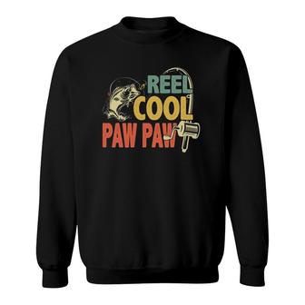 Retro Vintage Reel Cool Paw Paw Fathers Day For Grandpa Dad Sweatshirt - Seseable