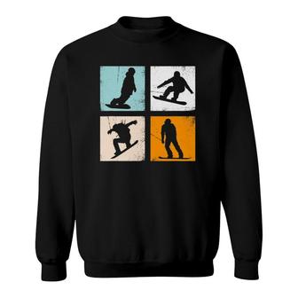 Retro Vintage Snowboard Snowboarding Outfit Sweatshirt | Mazezy
