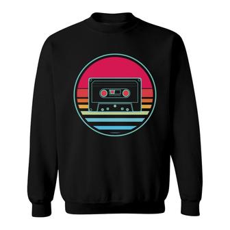 Retro Vintage Sunset Gift 80S 90S Styles Music Lovers Sweatshirt - Seseable