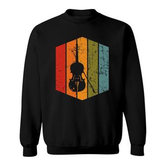 Retro Violin Player Gift Musician Violinist Vintage Violin Sweatshirt - Seseable