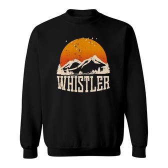 Retro Whistler Mountain Hiking Vacation Souvenir Sweatshirt | Mazezy CA