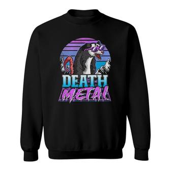 Retrowave Pastel Opossum 90S Synthwave Retro Death Metal Sweatshirt - Thegiftio