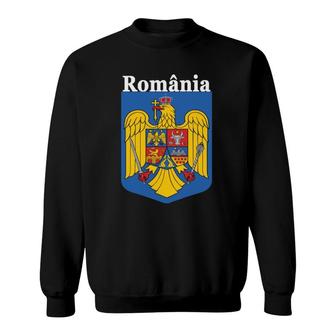 Romanian Language Eagle Coat Of Arms Sweatshirt | Mazezy