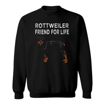 Rottweiler Friend For Life Dog Friendship Sweatshirt - Seseable