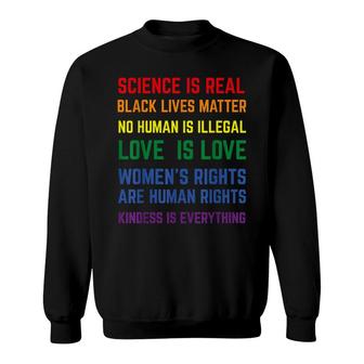 Science Is Real Lgbt Gay Pride Lgbtq Human Pride Sweatshirt - Thegiftio UK