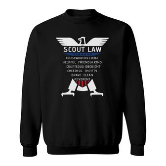 Scout Law T Us American Flag Scout Sweatshirt - Seseable