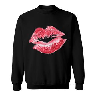 Sexy Lips Cute Valentines Day Gift Lipstick Sweatshirt - Monsterry