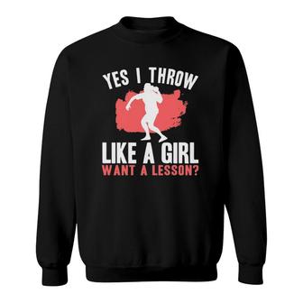 Shot Putter Throw Lika A Girl Shot Put Women Track And Field Sweatshirt | Mazezy