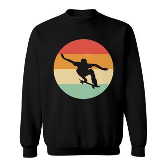 Skateboarding Vintage Retro Skateboarder 80S 90S Gift Sweatshirt - Seseable