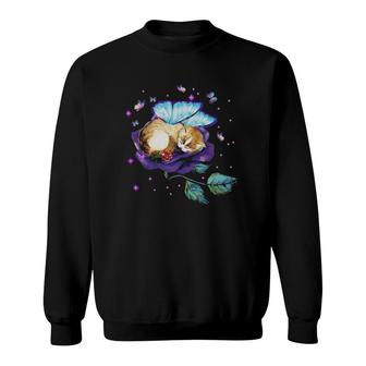 Sleeping Cat Classic Vintage Cat Lover Gift Sweatshirt | Mazezy