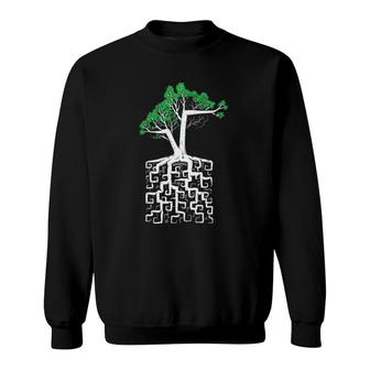 Square Root Pun With A Tree And Math Sweatshirt - Seseable