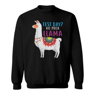 Staar Test Day No Problem Llama Teacher Testing Test Day Sweatshirt - Seseable