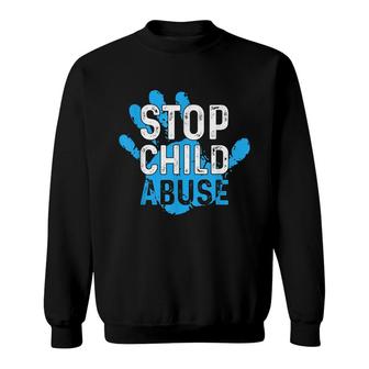 Stop Child Abuse Child Abuse Prevention Awareness Sweatshirt - Seseable